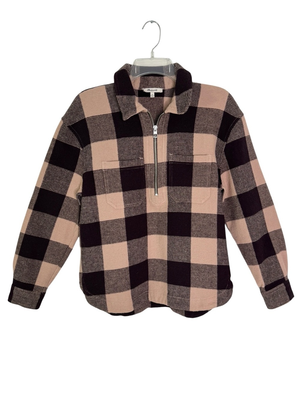 Madewell Waffle Half-zip Popover Shirt Size XS - Picture 5 of 12